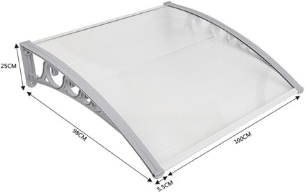 Deur En Raam Luifel Patio Outdoor Anti-Ultraviolet Zonnescherm Thuis Voordeur Corrosiebestendig Cover Luifel Lege Board hwc 100x100 cm