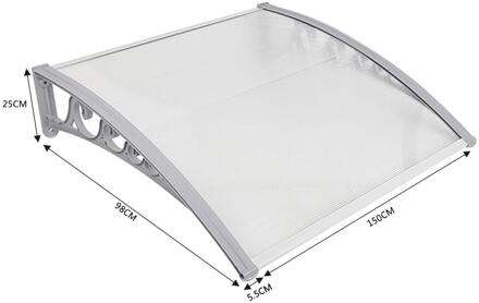 Deur En Raam Luifel Patio Outdoor Anti-Ultraviolet Zonnescherm Thuis Voordeur Corrosiebestendig Cover Luifel Lege Board hwc 100x150 cm