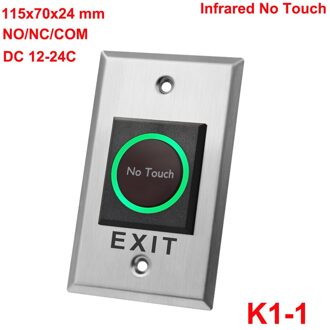 Deur Exit Drukknop Release Schakelaar Opener Geen Com Nc Led Licht Voor Deur Toegangscontrole Systeem Entry Open K1-1
