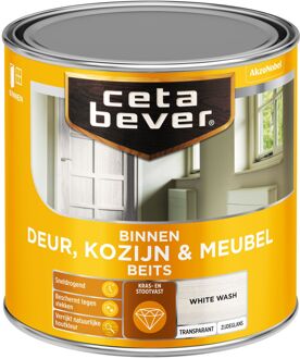 deur, kozijn & meubelbeits transparant zijdeglans white wash 0591 - 250 ml.