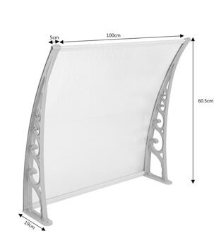 Deur Luifel Luifel Onderdak Veranda Front Regen Dak Back Patio Shade Cover Luifel Ondersteuning Outdoor Balkon Beugel Thuis Tuinhuisjes Hwc 60x100 cm