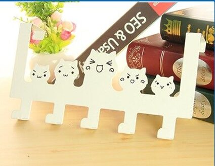 Deur Opknoping Haak Punch Gratis Kleding Jas Hoeden Tassen Handdoek Hanger Ruimtebesparend Keuken Badkamer Accessoires Houder Haken kat