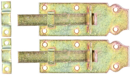 Deur schuifslot verzinkt - 2x - 12 cm - Deurbeveiliging