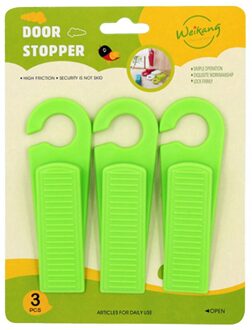 Deur Stopper Wedge Plastic Deur Catcher Blok Home Office Kinderen Veiligheid Deur Baby Veiligheid Protector Kids Security 4 Stks/set groen