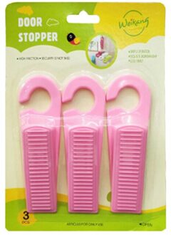 Deur Stopper Wedge Plastic Deur Catcher Blok Home Office Kinderen Veiligheid Deur Baby Veiligheid Protector Kids Security 4 Stks/set roze