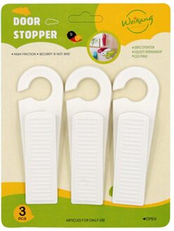 Deur Stopper Wedge Plastic Deur Catcher Blok Home Office Kinderen Veiligheid Deur Baby Veiligheid Protector Kids Security 4 Stks/set wit
