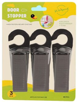 Deur Stopper Wedge Plastic Deur Catcher Blok Home Office Kinderen Veiligheid Deur Baby Veiligheid Protector Kids Security 4 Stks/set zwart