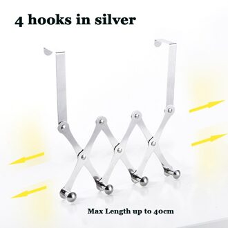 Deur Terug Opknoping Telescopische Haak Telescopische Opvouwbare Haak Kleerhanger Diamant-Vormige Deur Terug Muur Opknoping Kapstok Handtas 04-2