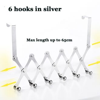 Deur Terug Opknoping Telescopische Haak Telescopische Opvouwbare Haak Kleerhanger Diamant-Vormige Deur Terug Muur Opknoping Kapstok Handtas 06-2