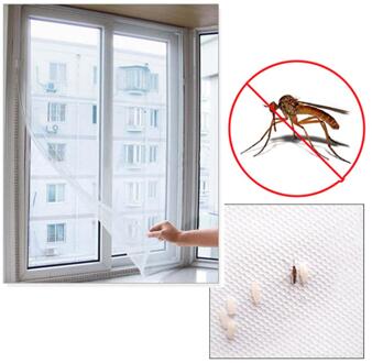 Deur Venster Flyscreen Draad Netto Vliegen Bug Klamboe Mesh Screen Gordijn Wit 150X130cm