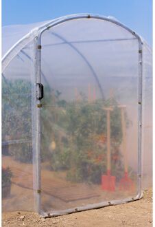 Deur Voor Tunnelkas Richel 300cm Transparant Staal