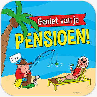 Deurbord Pensioen Cartoon 50cm