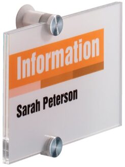 Deurbordje Durable crystal sign 4821 148x105mm Transparant