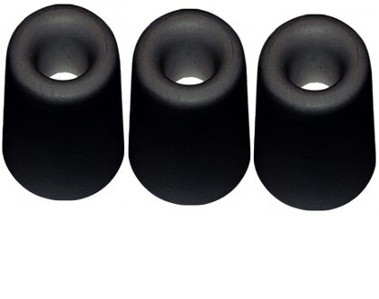 Deurbuffer / deurstopper - 3x - zwart - rubber - 35 x 30 mm - deurstop
