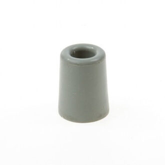 Deurbuffer / deurstopper van rubber - 3x - grijs - 50 x 30 mm - deurstop met schroef bevestiging