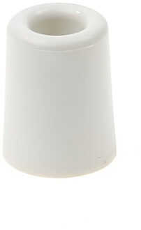 Deurbuffer / deurstopper van rubber - wit - 50 x 30 mm - deurstop met schroef bevestiging