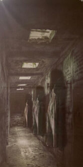 Deurdecoratie Halloween Hangende Lichamen (200x80cm) Multikleur - Print