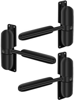 Deurdranger - 3x - zwart - zink - instelbaar - deuren veilig sluiten