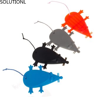 Deuren veilige producten Siliconen Rubber Mouse Deur Stop Wedge-4 KLEUREN Kerst Verjaardag Kast Vangsten blauw