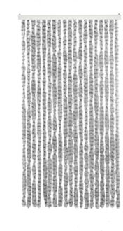 Deurgordijn Chenille grijs|donkergrijs 220x90cm