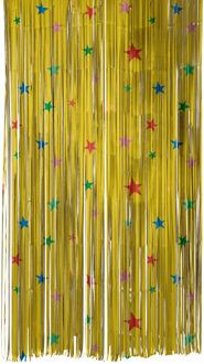 Deurgordijn Folie Multikleur Sterren Multikleur - Print, Goud - Brons