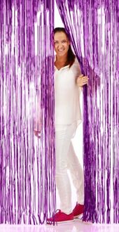 Deurgordijn folie paars Paars - Lila