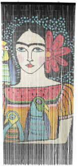 Deurgordijn Frida met vogel - bamboe - 200x90 cm