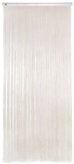 Deurgordijn Lines wit 100x230cm Transparant