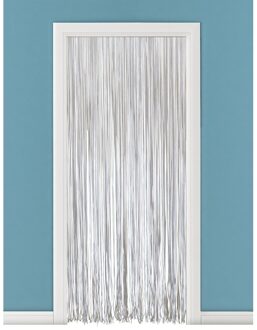 Deurgordijn met pvc spaghetti stroken - wit - 100 x 230 cm - Insectenwerende vliegengordijnen