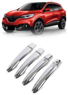 Deurgreep Cover Pad Sticker Molding Styling Overlay Bezel Voor Renault Kadjar - Chrome