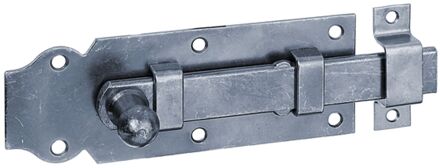 Deurgrendel Met Bevestigd Tegenstuk - Galvanisch Blauw Verzinkt - 140x52 Mm