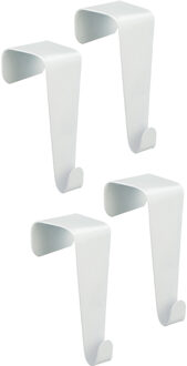 Deurhaken - 4 stuks - metaal - deurkapstok - badkamer haak - 4 cm