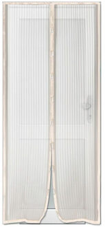 Deurhor zelfklevend - magnetische sluiting - wit - 100 x 220 cm - vliegengordijn