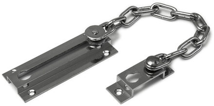 Deurketting - 2x - messing verchroomd - met schroeven - deur beveiliging