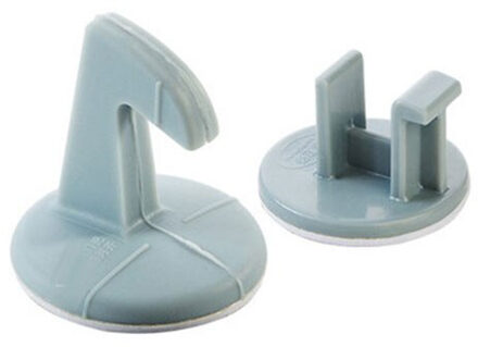 Deurklink Crash Pad Set Creatieve Siliconen met Haak Muur Kussen Pad Thuis Deur Anti-Flip Pad grijs