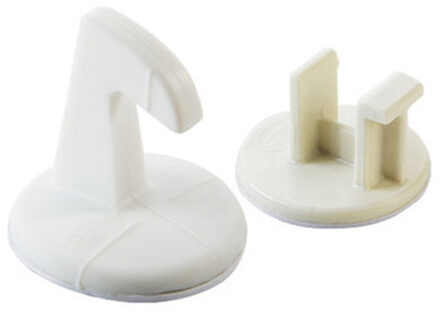 Deurklink Crash Pad Set Creatieve Siliconen met Haak Muur Kussen Pad Thuis Deur Anti-Flip Pad wit