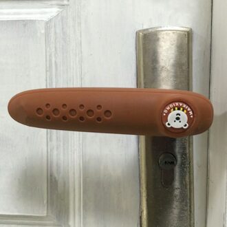 Deurklink Hand Beschermhoes Crash Pad Kinderen Deurslot Silicagel Deurklink Beschermende Behuizing Raam Deur Handvat Anti-C Bruin