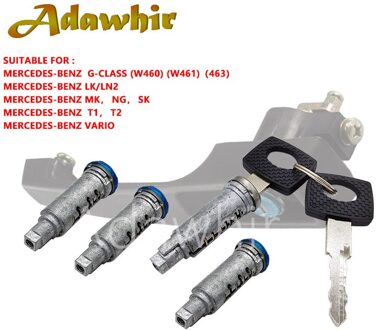 Deurklink Reparatie Kit Geschikt Voor Mercedes G-CLASS (W460) (W461)(463) t1 Vario Deurklink 4 Cilinders + 2 Sleutels