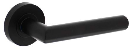 Deurkruk Bastian op rozet ø52x10mm zwart