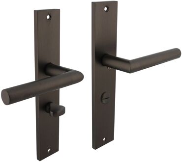 Deurkruk Bastian op schild 245x45 mm WC63/8 mm Antraciet