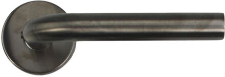 Deurkruk Op Ronde Rozet Avenue Dolce – Pvd Titanium Afwerking