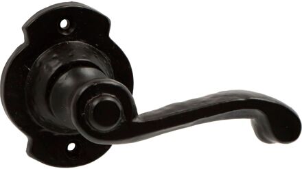 Deurkruk Op Rozet Chateau - Smeedijzer - Zwart - 125 Mm