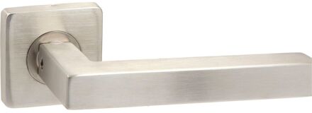 Deurkruk Op Rozet Cubic - Roestvrij Staal - Metaal Rvs - Vierkant Rozet - 8 Mm