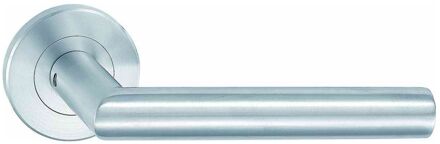 Deurkruk Op Rozet Denver - Roestvrij Staal - Metaal - Sleutelgat - Diam. 55,5 Mm