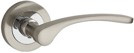 Deurkruk Op Rozet Rotterdam - Roestvrij Staal - Mat Nikkel - Sleutelgat - 120 Mm