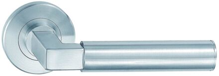 Deurkruk Op Schild Arkitekt - Roestvrij Staal - Metaal - Sleutelgat - Diam. 55,5 Mm