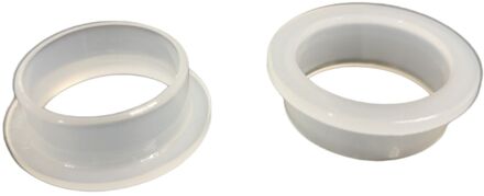 Deurkrukring Voor Schuifdeur - Kunststof - Wit - 125x80 Mm - 4 Stuks