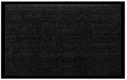 deurmat - 60 x 90 cm - zwart/grijs - antislip - woonaccessoires