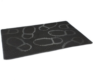 Deurmat - antislip met noppen - zwart - 60 x 40 cm - schoonloopmat