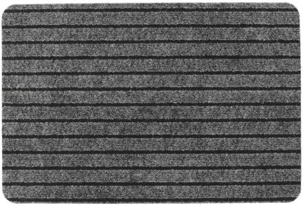 Deurmat Chloe - grijs - polypropyleen/latex - 40 x 60 cm - schoonloopmat